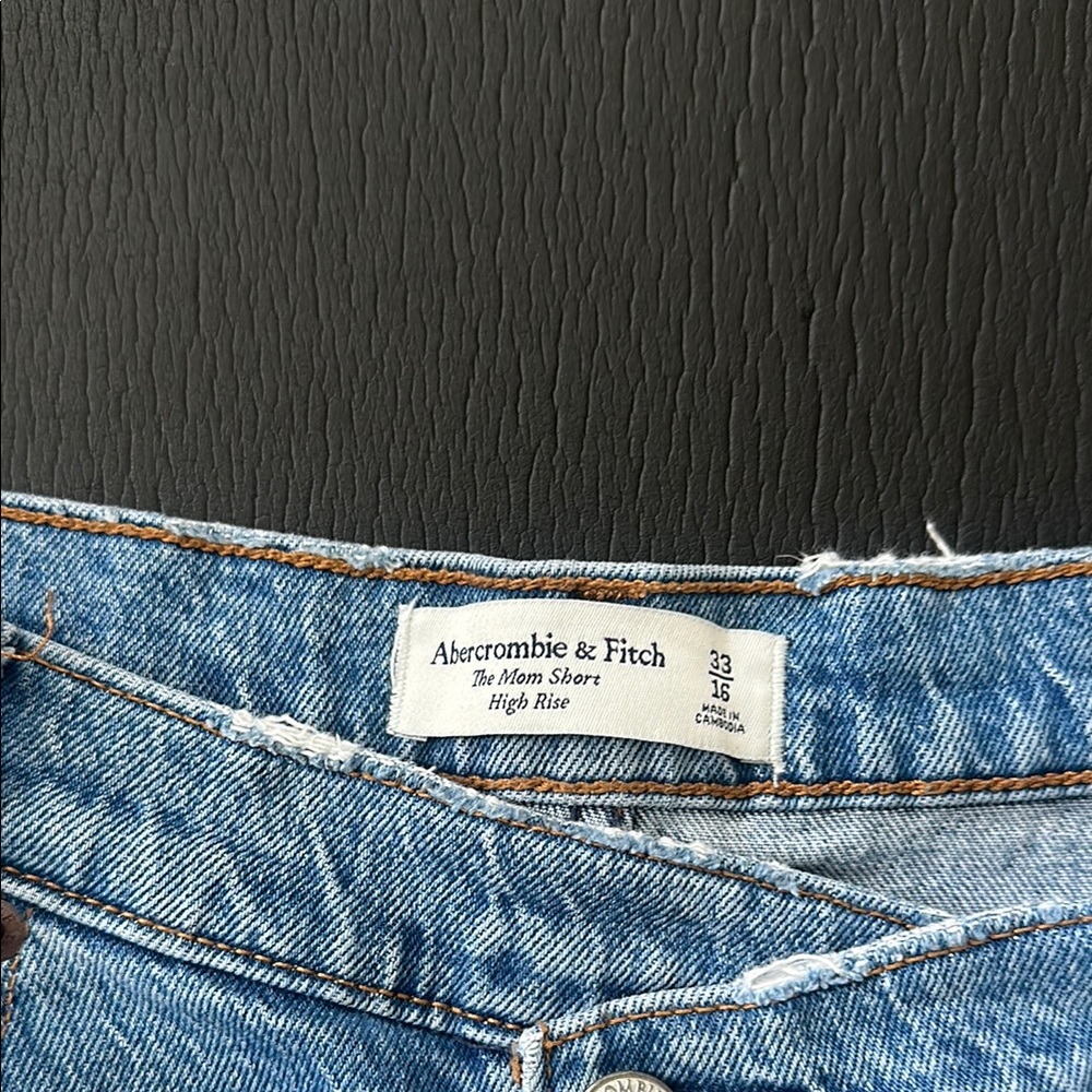 Abercrombie & Fitch Blue Jean Shorts Distressed Cut-Offs - Picture 2 of 3